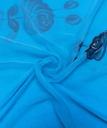 Hand Paint Georgette Fabric